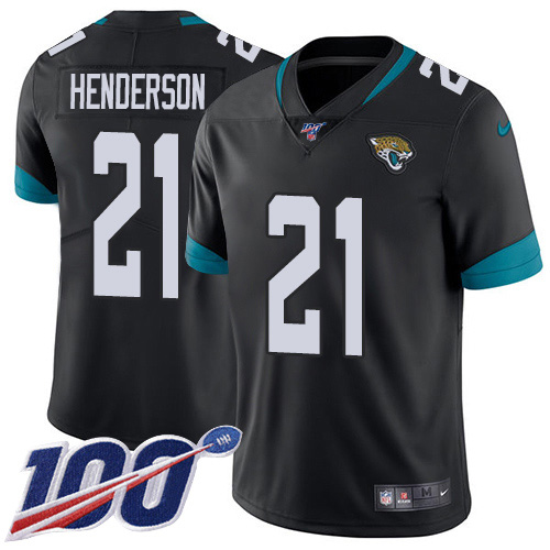 Jacksonville Jaguars #21 C.J. Henderson Black Team Color Youth Stitched NFL 100th Season Vapor Untouchable Limited Jersey->youth nfl jersey->Youth Jersey
